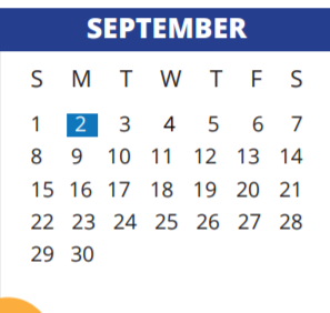 District School Academic Calendar for Sampson Elementary for September 2019