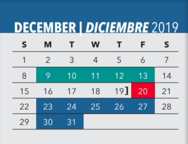 District School Academic Calendar for Thomas Jefferson High School for December 2019