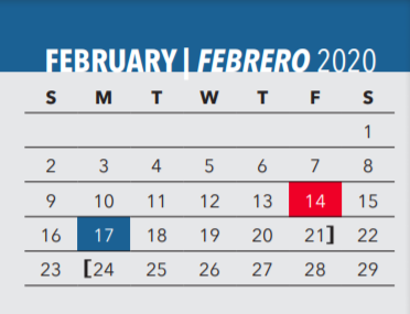 District School Academic Calendar for Paul L Dunbar Elementary School for February 2020
