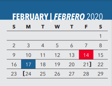 District School Academic Calendar for Jerry Junkins Elementary School for February 2020