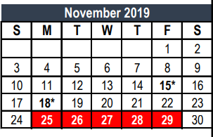 District School Academic Calendar for Prairie Vista Middle School for April 2020