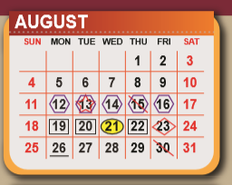 District School Academic Calendar for Ep Alas (alternative School) for August 2019