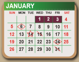 District School Academic Calendar for Daep for January 2020