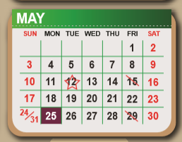 District School Academic Calendar for Kennedy Elementary for May 2020