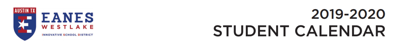 District School Academic Calendar for Eanes Elementary