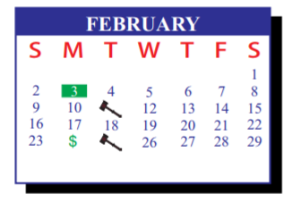 District School Academic Calendar for J J A E P for February 2020