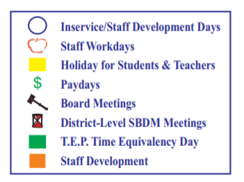 District School Academic Calendar Legend for Hargill Elementary