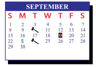 District School Academic Calendar for J J A E P for September 2019