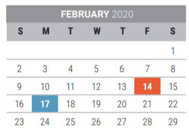 District School Academic Calendar for Bledsoe Elementary for February 2020
