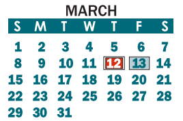 District School Academic Calendar for East Gaston High for March 2020