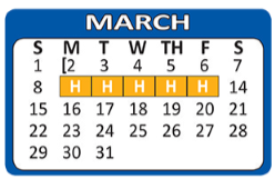 District School Academic Calendar for Scheh Elementary for March 2020