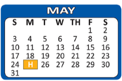 District School Academic Calendar for V M Adams Elementary for May 2020