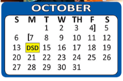 District School Academic Calendar for Fenley Transitional Middle School for October 2019