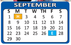 District School Academic Calendar for Scheh Elementary for September 2019