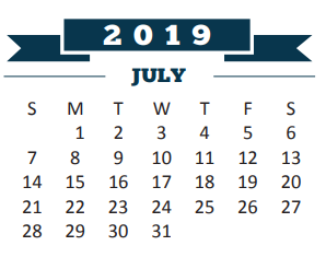 District School Academic Calendar for Harlingen High School for July 2019