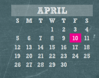District School Academic Calendar for Lemm Elementary for April 2020