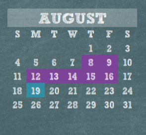 District School Academic Calendar for Klenk Elementary for August 2019