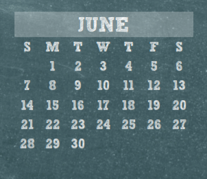 District School Academic Calendar for Brill Elementary for June 2020