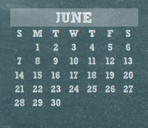 District School Academic Calendar for Roth Elementary for June 2020