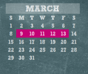 District School Academic Calendar for Wunderlich Intermediate for March 2020