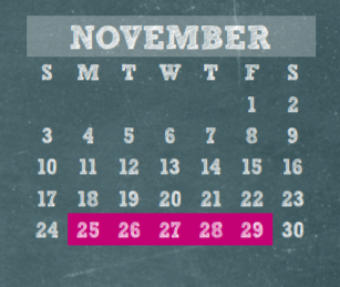 District School Academic Calendar for Greenwood Forest Elementary for November 2019