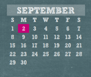 District School Academic Calendar for Wunderlich Intermediate for September 2019