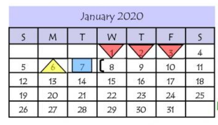 District School Academic Calendar for Cesar Chavez Middle School for January 2020