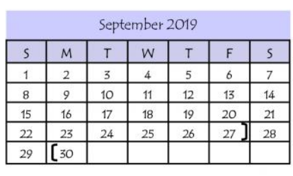 District School Academic Calendar for Cesar Chavez Middle School for September 2019