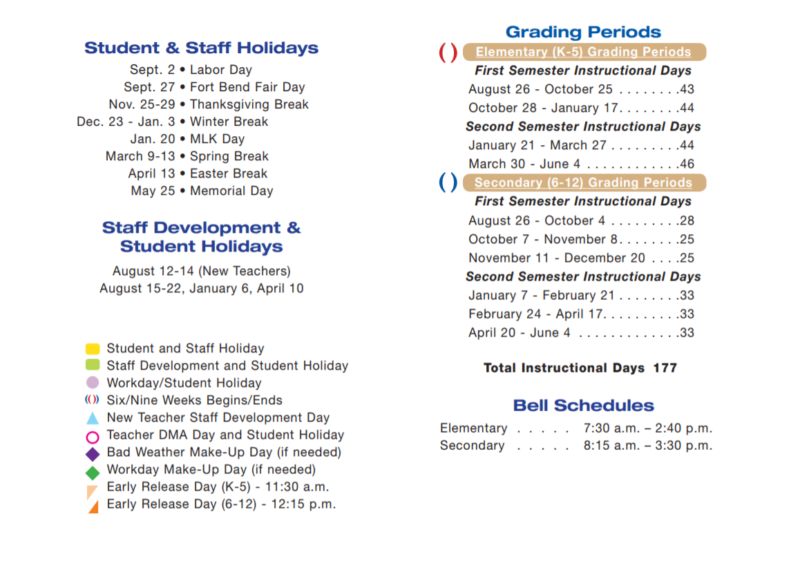 District School Academic Calendar Key for William Velasquez