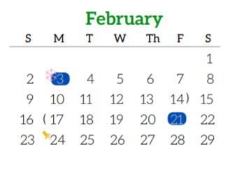 District School Academic Calendar for Ligarde Elementary School for February 2020