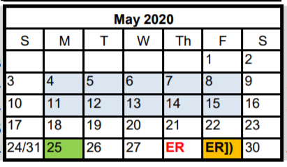 District School Academic Calendar for Grandview Hills Elementary School for May 2020