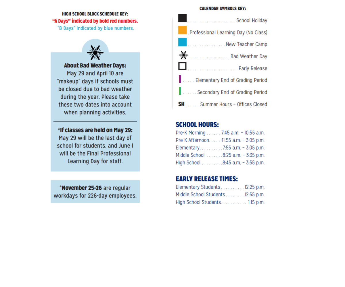 District School Academic Calendar Key for Poteet High School