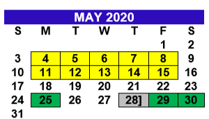 District School Academic Calendar for Alton Memorial Jr High for May 2020