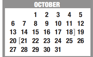 District School Academic Calendar for Lamar Elementary for October 2019