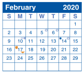 District School Academic Calendar for Thousand Oaks Elementary School for February 2020