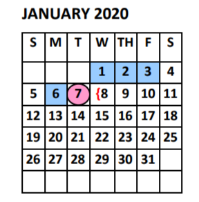 District School Academic Calendar for Doedyns Elementary for January 2020