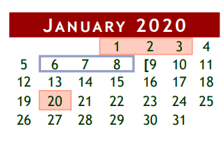 District School Academic Calendar for Magnolia Elementary for January 2020