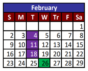 District School Academic Calendar for Eastwood High School for February 2020