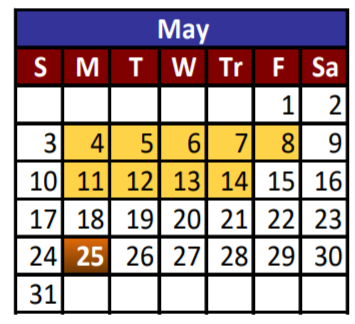 District School Academic Calendar for Camino Real Middle School for May 2020