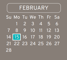 District School Academic Calendar for Parker Intermediate for February 2021