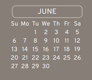 District School Academic Calendar for Odom Elementary for June 2021