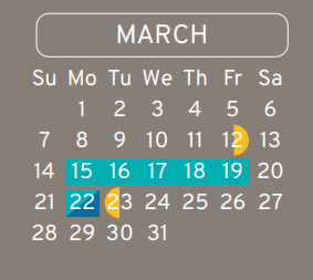 District School Academic Calendar for Calvert Elementary for March 2021