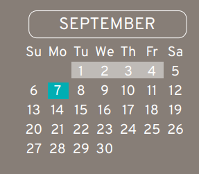 District School Academic Calendar for Marcella Inter for September 2020