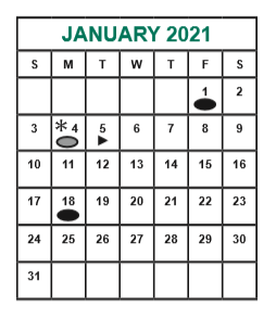 District School Academic Calendar for Hastings High School for January 2021