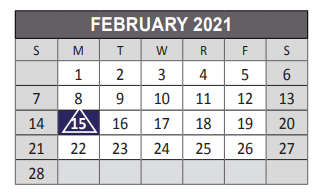 District School Academic Calendar for Story Elementary School for February 2021