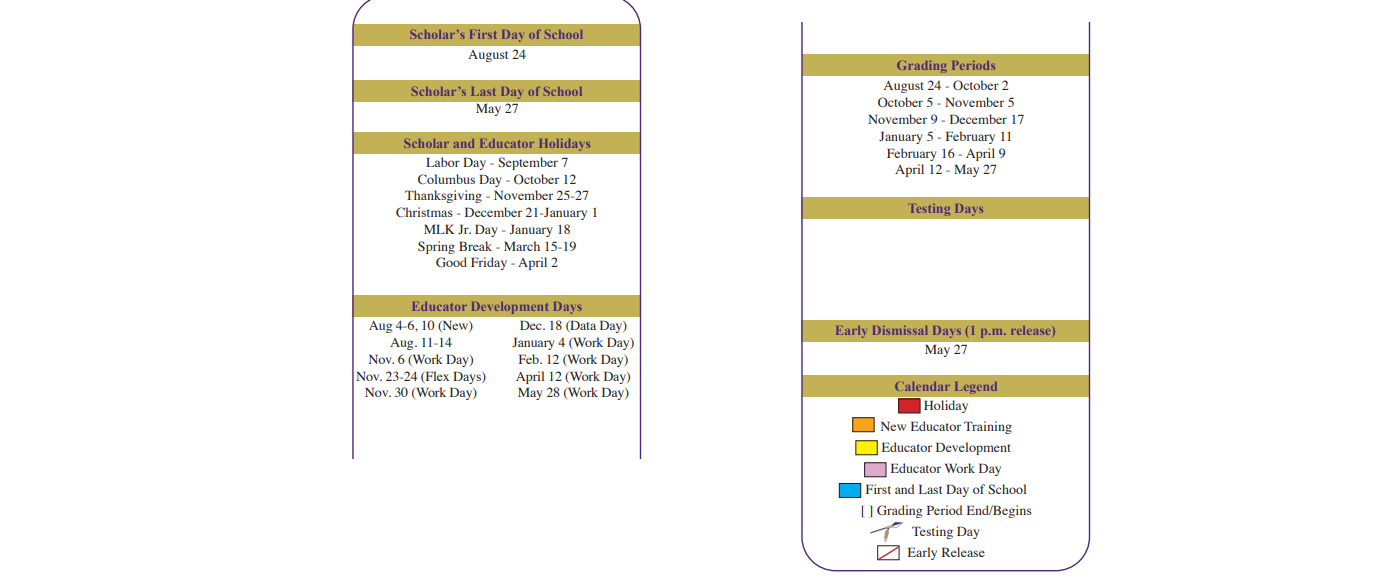 District School Academic Calendar Key for Alvarado Elementary North