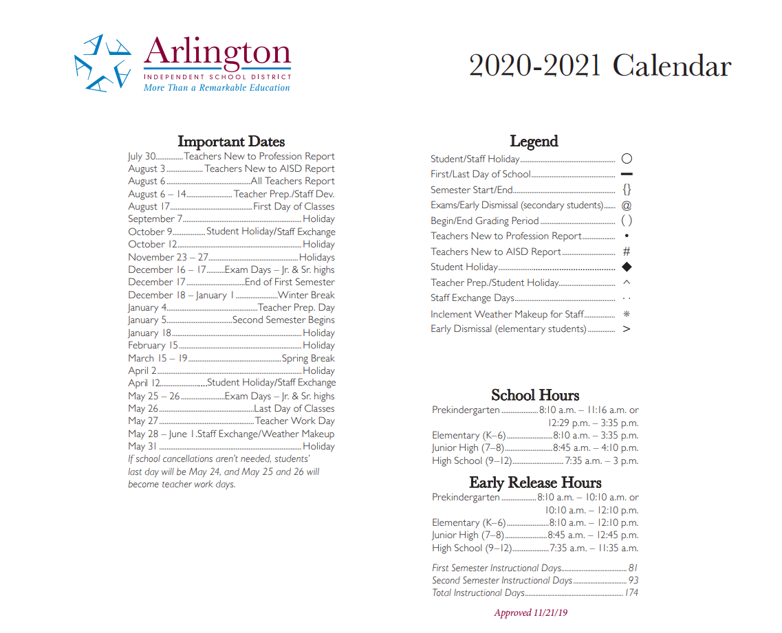 District School Academic Calendar Key for Duff Elementary