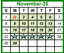 District School Academic Calendar for Santo J Forte Junior High School N for November 2020