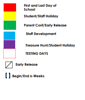 District School Academic Calendar Legend for Gateway El