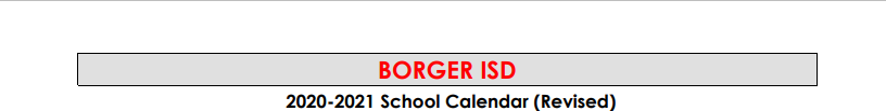 District School Academic Calendar for Gateway El